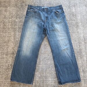 Gap Loose Straight Fit Leg Jeans 2007 Dark Wash Faded Size 38x30 Fit 36x29